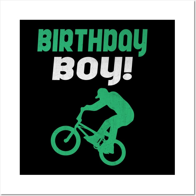 Birthday Boy Freestyle BMX Design Wall Art by TheLostLatticework